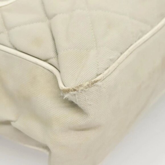 CHANEL Shoulder Bag Canvas Gray Silver CC Auth mr1301 - Picture 10 of 14